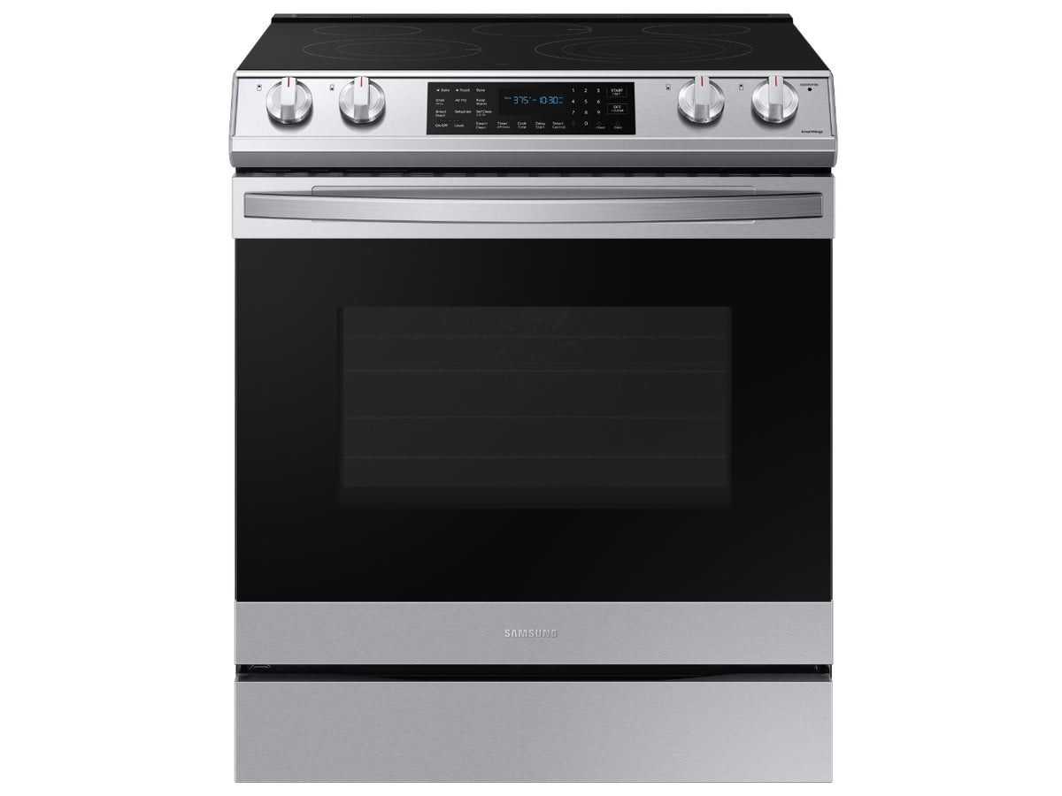 Cocina Eléctrica Inteligente Samsung 30" con Air Fry – Acero Inoxidable