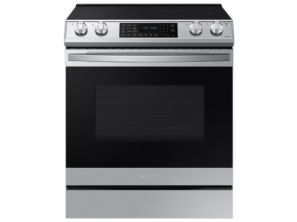 Cocina Eléctrica Inteligente Samsung 30" con Air Fry – Acero Inoxidable